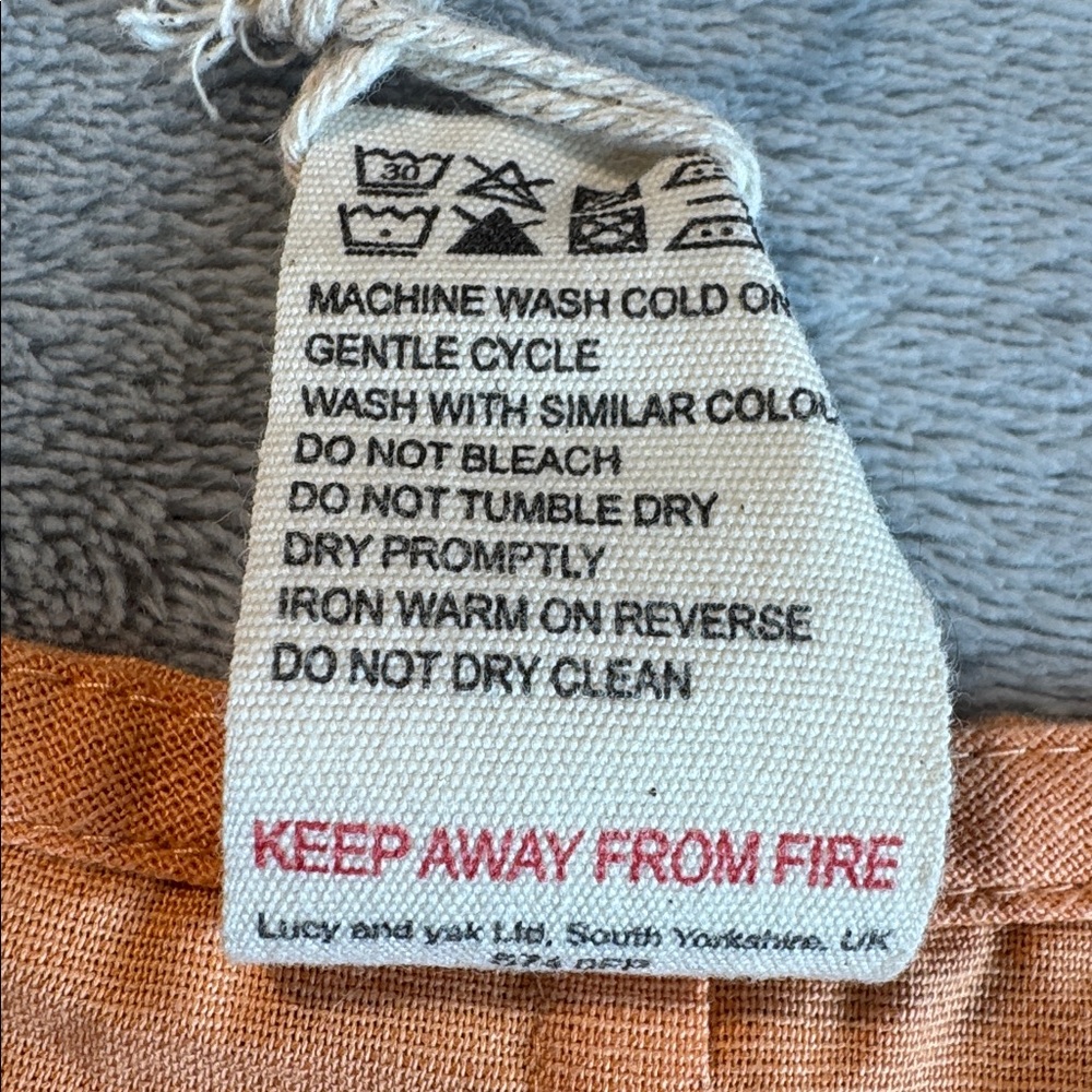 NWT Lucy & Yak Archie V-Neck Top Orange Size UK16 US12 - Picture 7 of 11